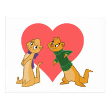 Otters in Love Postcard