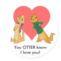 Otters in Love Sticker by adrianropp Otters in Love Sticker