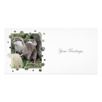 OTTERS PERSONALIZED PHOTO CARD