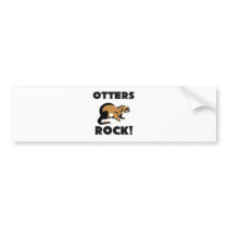 Otters Rock bumper stickers by AnimalShirts Otters Rock bumper stickers