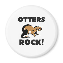 Otters Rock magnets by AnimalShirts Otters Rock magnets