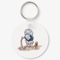 Otto von Ostrich keychains by BisforBirds Otto von Ostrich keychains