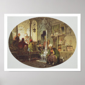 Ottoman Coffee House, 1862 (colour litho) Poster