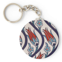 Ottomans Tulip Pattern / Tile Art Keychain