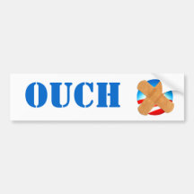 OUCH bumper sticker