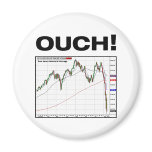 OUCH! Dow Jones Industrial Average Chart 8/11 Fridge Magnet