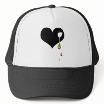 ouch. rainbow heart. hats