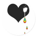 ouch. rainbow heart. stickers