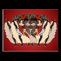 Oui! Oui! Oui! Rouge Postcard postcards