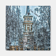 Oulu, Finland Church Fridge Magnet