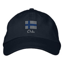 Oulu hattu - Finnish Flag Hat Embroidered Hats