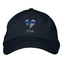 Oulu Lippalakit - Finnish heart Flag Hat Embroidered Baseball Caps