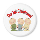 Our 1st Christmas (Triplets) magnets
