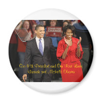 Our 44th President and Our First Lady magnets