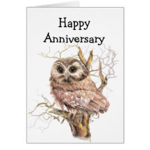Our Anniversary Owl always Love You Greeting Cards