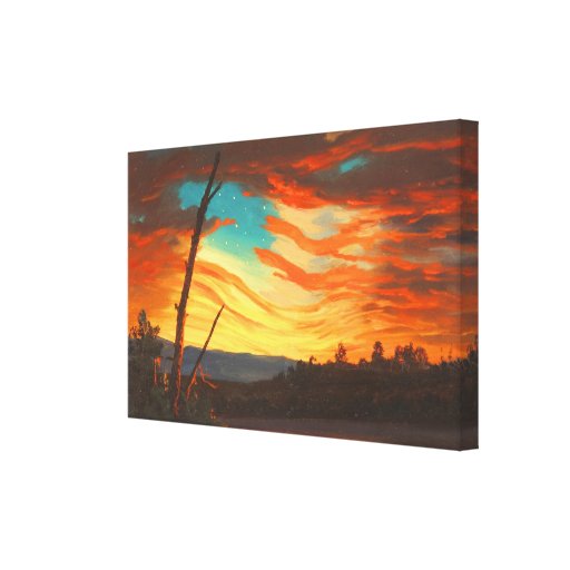 Our Banner in the Sky by Frederic Edwin Church Stretched Canvas Print