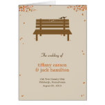 Our Bench Wedding Program Card cards