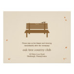 Our Bench Wedding Reception Card invitations