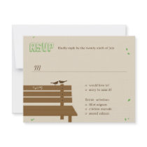 Our Bench Wedding RSVP /Response Cards Custom Invitation