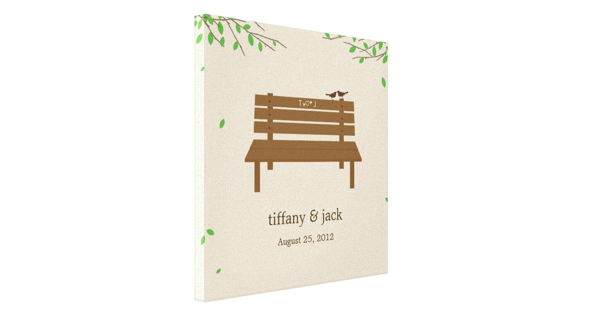Our Bench Wrapped Canvas Art Zazzle