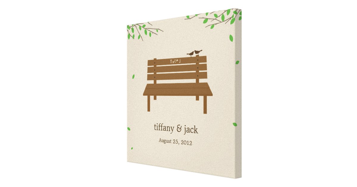 Our Bench Wrapped Canvas Art Zazzle