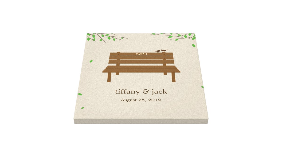 Our Bench Wrapped Canvas Art Zazzle