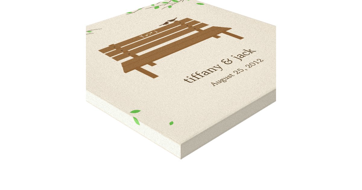 Our Bench Wrapped Canvas Art Zazzle