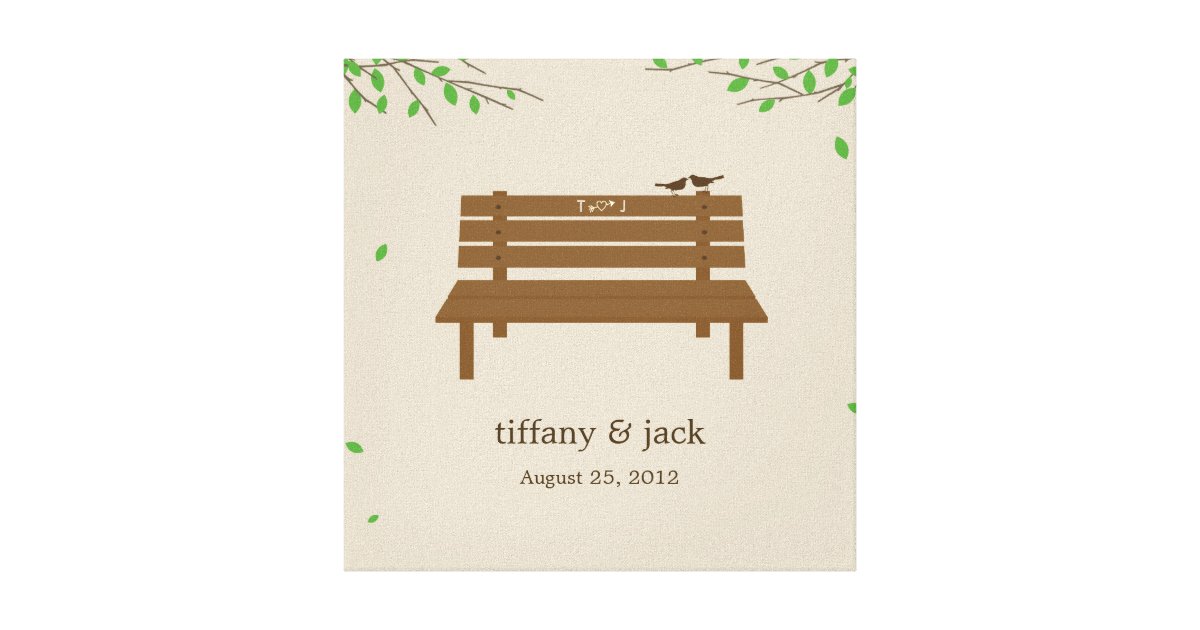 Our Bench Wrapped Canvas Art Zazzle