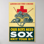 Our boys need sox - knit your bit posters