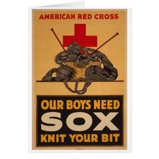 Our boys need sox Red Cross World War 2 Greeting Cards