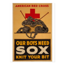 Our boys need sox Red Cross World War 2 Postcards