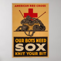 Our boys need sox Red Cross World War 2 Posters