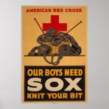 Our boys need sox Red Cross World War 2 Posters
