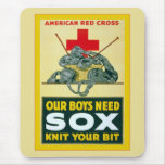 Our Boys Need Sox ~ Vintage World War 1 Mousepads