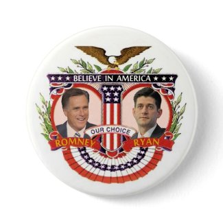 Our Choice: Romney / Ryan Pinback Button
