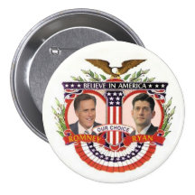 Our Choice: Romney / Ryan Pinback Button