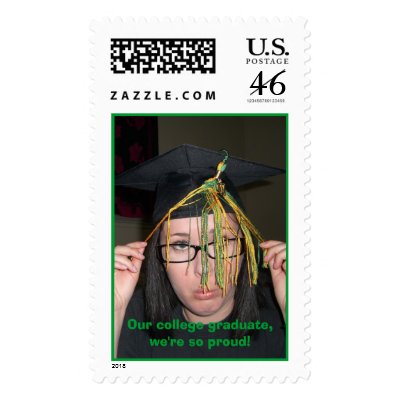 Our college graduate, we're so proud! Postage