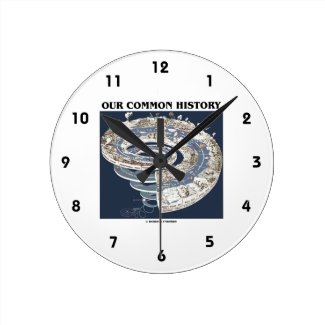 Our Common History (Earth History Timeline Spiral) Round Wallclocks
