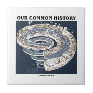 Our Common History (Earth History Timeline Spiral) Ceramic Tile