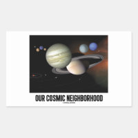 Our Cosmic Neighborhood (Solar System) Rectangular Sticker