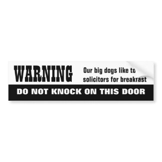 Our Dogs EAT Solicitors bumpersticker