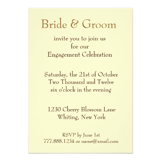 Our Engagement - Gold Sunflower Invite