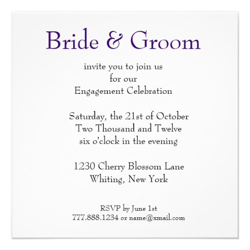 Our Engagement Pink with Magenta Faux Satin Ribbon Invitation