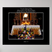 Our Eucharistic Lord in The Monstrance Poster