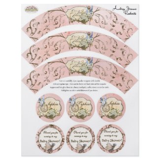 Our Faerie Princess, Baby Shower Cupcake Wrapper flyer