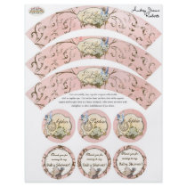 Our Faerie Princess, Baby Shower Cupcake Wrapper Flyer Design