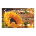 Our Fall Wedding Stickers Rect, Country Sunflower