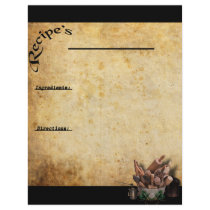 Our Family Favorites- Recipe Page Inserts Custom Letterhead