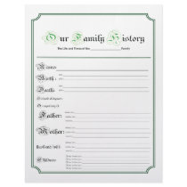 Our Family History Letterhead