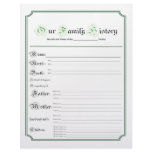 Our Family History Letterhead